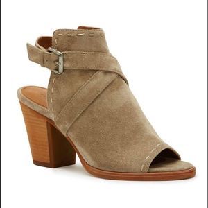 FRYE Dani Pickstitch Shield Sandal Ash Soft Suede